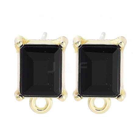 Alloy Glass Rhinestone Stud Earring Finding Accessories FIND-U006-12G-01-1