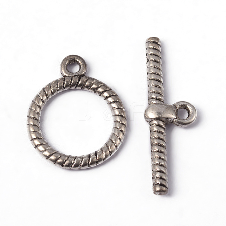 Tibetan Style Alloy Toggle Clasps X-LF1543Y-1