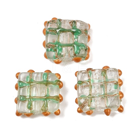 Handmade Gold Sand Lampwork Beads LAMP-L082-01D-1