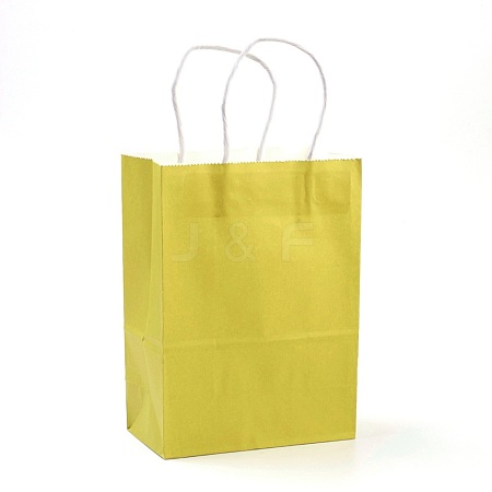 Pure Color Kraft Paper Bags AJEW-G020-B-10-1