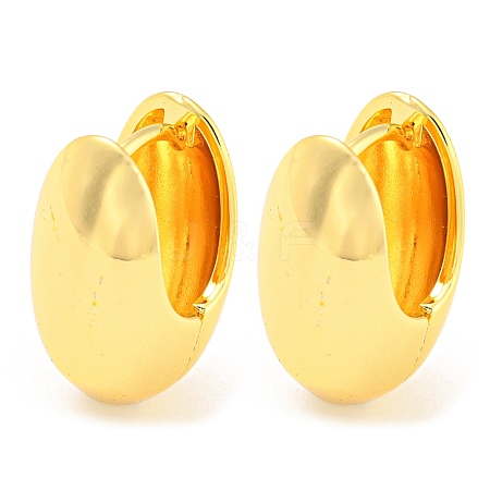 Rack Plating Brass Oval Hoop Earrings EJEW-A028-34G-1