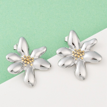 304 Stainless Steel Stud Earrings EJEW-S265-08GP-1