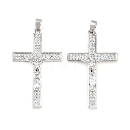 Easter Brass Micro Pave Clear Cubic Zirconia Pendants CU-CBABDE1-03P-1