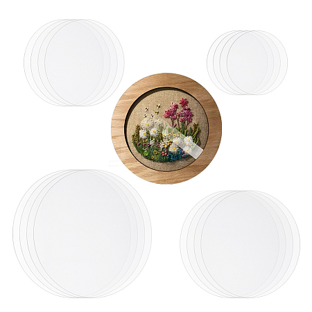 16Pcs 4 Styles Acrylic Plates AJEW-OC0005-32-1