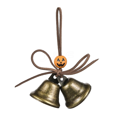 Halloween Iron Bell Hanging Ornaments HJEW-JM02432-1