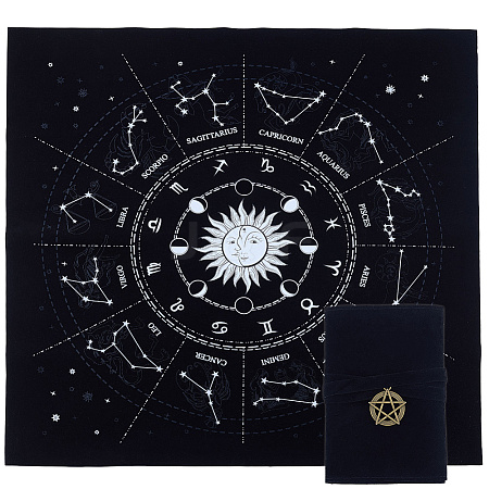 1Pc Double-Sided Velvet Tarot Cards Storage Bags TP-CN0001-27B-1