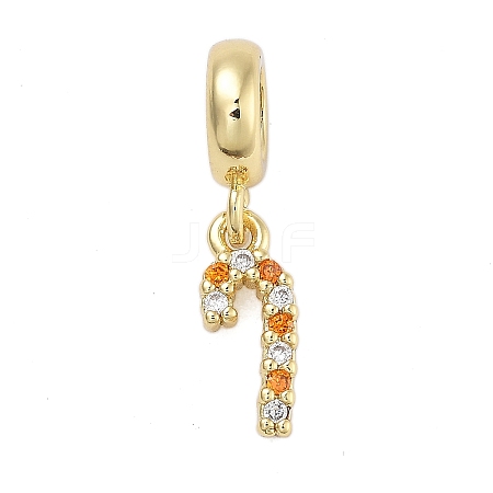 Brass Micro Pave Cubic Zirconia Pendants KK-Q006-60G-1