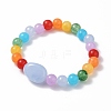 Rainbow Kids Stretch Bracelets BJEW-JB05781-1