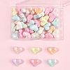 40Pcs UV Plating Opaque Acrylic Beads OACR-FS0002-20-8