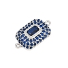 Brass Micro Pave Cubic Zirconia Connector Charms CU-CBAAB9C-01P-3