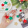 SUPERFINDINGS 120Pcs 12 Style Christmas Star Non-woven Fabric Ornament Accessories DIY-FH0005-71-3