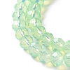 Baking Painted Transparent Glass Beads Strands DGLA-A034-J6MM-D02-3