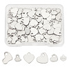   120Pcs 6 Styles 201 Stainless Steel Charms STAS-PH0005-61-1