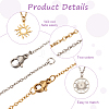 Crafans DIY Sun Pendant Necklace Making Kit DIY-CF0001-14-3