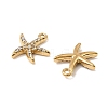 304 Stainless Steel with Crystal Rhinestone Charms STAS-G358-05G-06-2