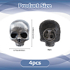 4Pcs Skull Alloy Brooches AJEW-FH0005-58A-2