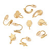 10Pcs 5 Styles Brass Micro Pave Cubic Zirconia Clip-on Findings EJEW-TA0001-66B-2