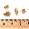 Rack Plating Brass Micro Pave Clear Cubic Zirconia Stud Earrings EJEW-K299-01G-R-5