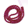 Transparent Crackle Glass Beads Strands DGLA-S085-6x8-36-2