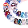 Electroplate Transparent Glass Beads Strands X-EGLA-N022-04A-D01-3
