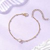 304 Stainless Steel Glass Link Bracelets BJEW-JB13489-1