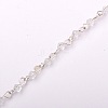 Handmade Bicone Glass Beads Chains for Necklaces Bracelets Making AJEW-JB00048-01-1