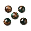 Assembled Synthetic Bronzite and Malachite Cabochons G-I339-08B-1