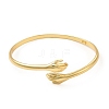 Rack Plating Brass Hug Hand Open Cuff Bangle for Women BJEW-F444-01G-1