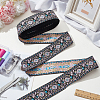 10 Yards Ethnic Style Polyester Jacquard Flower Ribbon OCOR-WH0078-185B-5