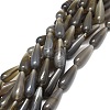 Natural Grey Agate Beads Strands G-E576-39-1