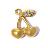 304 Stainless Steel & Rhinestone Pendants STAS-OY015-70G-1