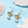 Starfish and Shell Shape Alloy Dangle Earrings EJEW-JE05619-2