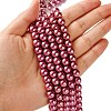 Eco-Friendly Glass Pearl Beads Strands HY-A008-8mm-RB027-4