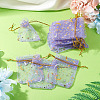 30Pcs Gold Stamping Moon Star Organza Drawstring Gift Bags ABAG-TA0002-21H-5