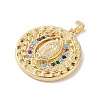 Brass Cubic Zirconia Pendants KK-Z050-12G-2