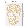 Leopard Print Skull Glass Hotfix Rhinestone DIY-WH0303-095-2