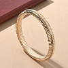 Electrophoresis Iron Bangles for Women BJEW-M057-08G-1