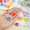 21Pcs 7 Colors Transparent Resin Pendants RESI-GL0001-09-3