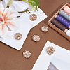 6Pcs 1-Hole Zinc Alloy Shank Buttons BUTT-PH0001-52G-02-4