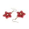 Natural Carnelian Dangle Earrings EJEW-JE06238-02-4