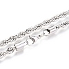 Non-Tarnish 304 Stainless Steel Rope Chain Necklaces LS-NJEW-F226-03P-10-2