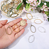 36Pcs 6 Colors Alloy Hollow Geometric Open Back Bezel FIND-CA0010-67-3