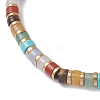Natural & Synthetic Mixed Gemstone Disc Beads Braided Bead Bracelets for Women Men BJEW-JB13333-3
