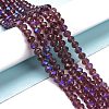 Electroplate Glass Beads Strands LS-EGLA-A034-T2mm-L14-4