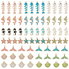72Pcs 18 Styles Ocean Theme Alloy Enamel Charms ENAM-ME0001-18-1
