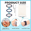 10MM Round Natural Tiger Eye & Obsidian & Evil Eye Bead Stretch Bracelets for Women Men BJEW-TA0001-19-4