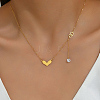 Stainless Steel Heart Pendant Necklace for Women XB0249-3