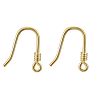 Real 18K Gold Plated 925 Sterling Silver Earring Hooks STER-K015-H281-G-1