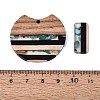 10Pcs 5 Styles Transparent Resin & Walnut Wood Pendants RESI-N053-08-3