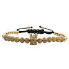 Copper Diamond Ball Crown Zircon Bracelet for Women ST8840904-1